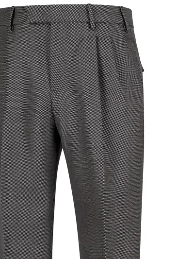 Pt Torino Pleated-cuffed Trousers In Black