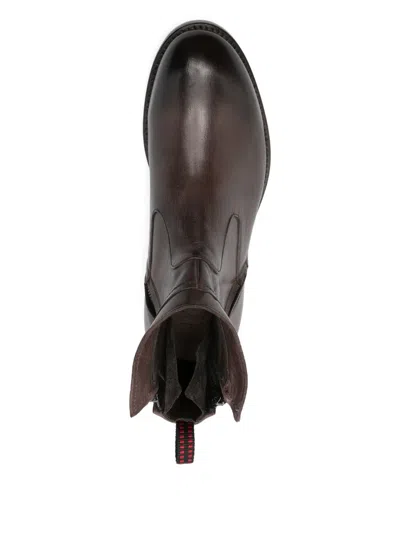 Leqarant Zip-fastening Leather Boots In Brown