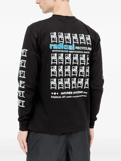 Space Available Long-sleeve Graphic-print T-shirt In Black
