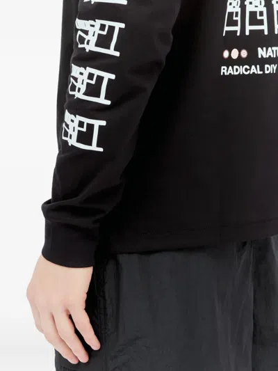 Space Available Long-sleeve Graphic-print T-shirt In Black