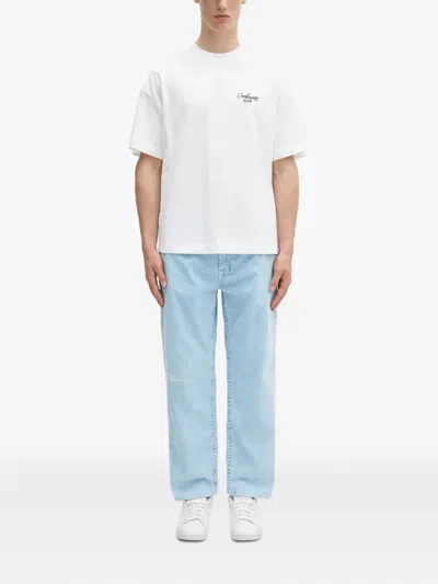 Aape By A Bathing Ape Logo-embroidered Trousers In Blue
