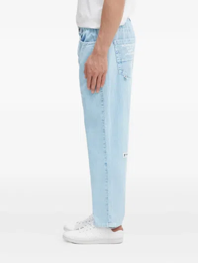 Aape By A Bathing Ape Logo-embroidered Trousers In Blue