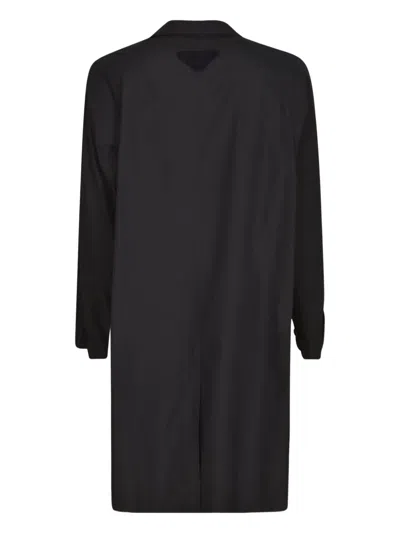 Prada Wool And Angora Coat In Black