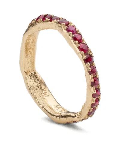 Alice Waese 14kt Yellow Gold Atlas Ruby Ring