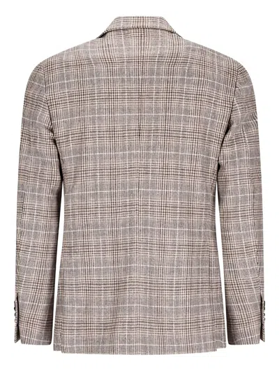 Lardini Checked Two-button Jacket In Multi