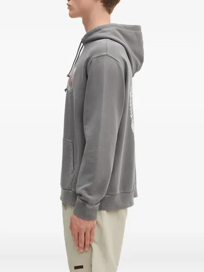Gramicci Graphic-print Hoodie In Gray