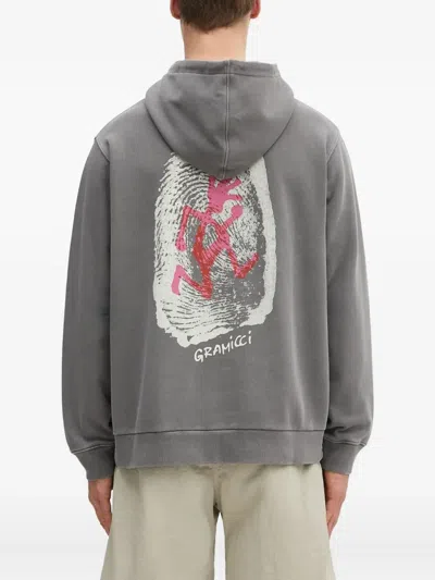Gramicci Graphic-print Hoodie In Gray