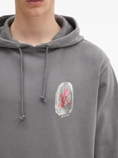 Gramicci Graphic-print Hoodie In Gray