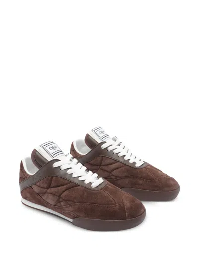 Chloé Kick Quilted Suede Sneakers