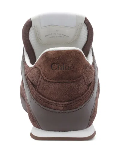 Chloé Kick Quilted Suede Sneakers