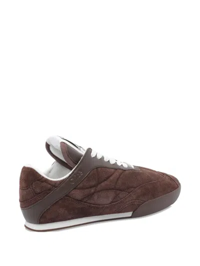 Chloé Kick Quilted Suede Sneakers