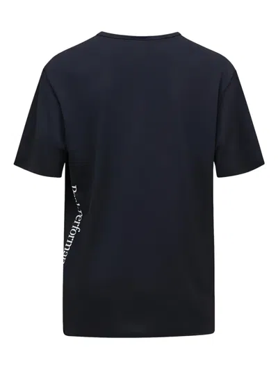 Peak Performance Trail Logo-detail Side-panel Performance T-shirt In Blue