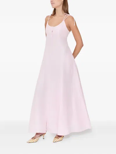 Rosie Assoulin Button-fastening Maxi Dress In Pink