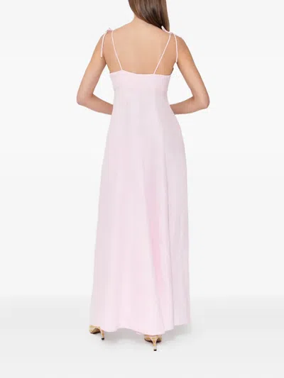 Rosie Assoulin Button-fastening Maxi Dress In Pink