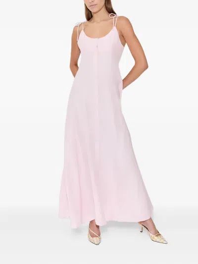 Rosie Assoulin Button-fastening Maxi Dress In Pink