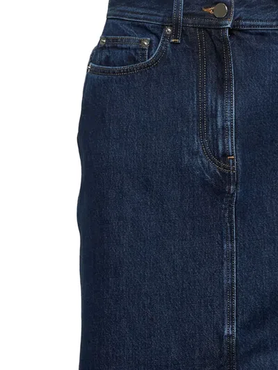 Loulou Studio Rona Denim Maxi Skirt In Blue