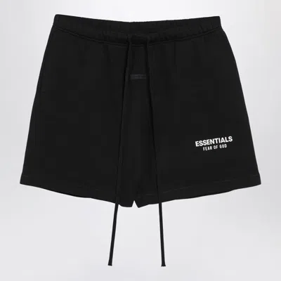 Essentials Fear Of God  Black Shorts With Logo