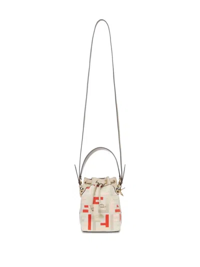 Fendi Mini Mon Tresor Ff-jacquard Bucket Bags