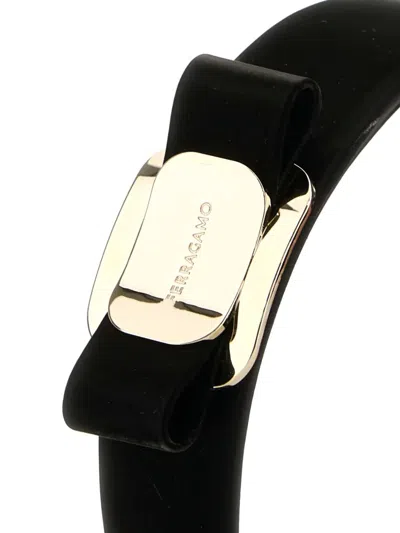 Ferragamo Bow-embellished Leather Headband