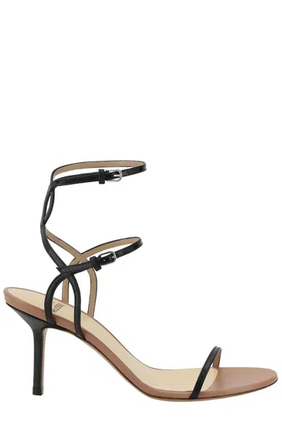 Francesco Russo Ankle Strap Sandals In Black