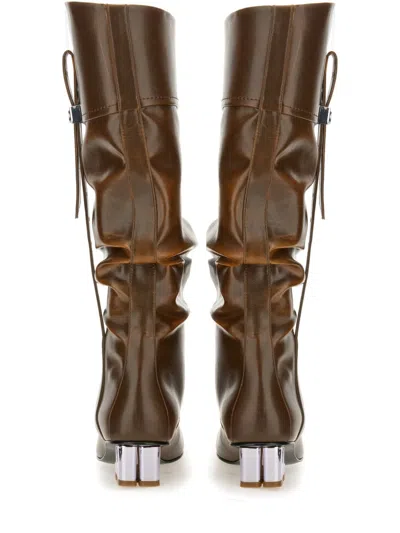 Ganni Slouchy Boot Butterfly In Brown