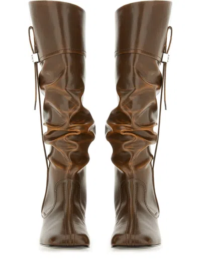 Ganni Slouchy Boot Butterfly In Brown