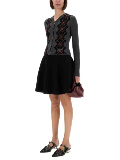 Ganni Argyle Patterned Cropped Cardigan