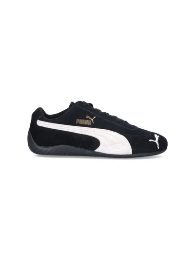 Puma 'speedcat' Black Sneakers With Logo Print On The Side And Logo Lettering On The Side