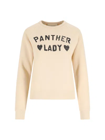 Valentino Graphic Print Cotton Sweatshirt With Raglan Sleeves In Neutral