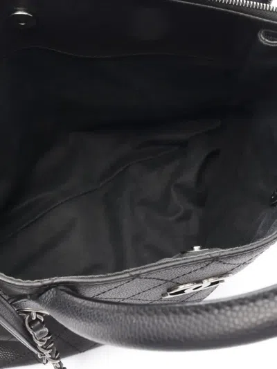 Pre-owned Chanel 2016-2017 Coco Mark Shoulder Bag In Black