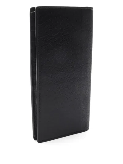 Pre-owned Gucci 00's Gg Marmont Leather Card Holder In Black
