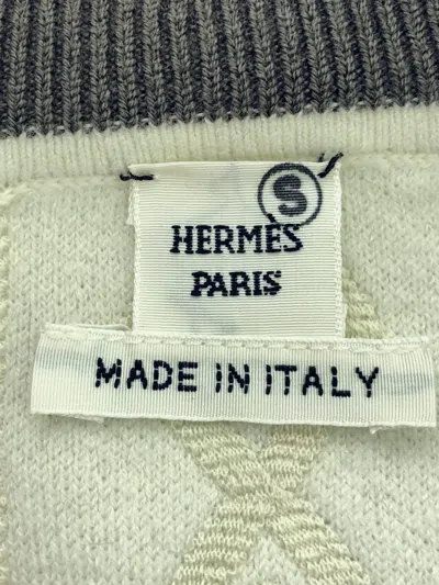 Pre-owned Hermes 2010s Embroidered Cardigan In Neutral