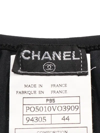 Pre-owned Chanel 1986-1988 Coco-mark T-shirt In Black