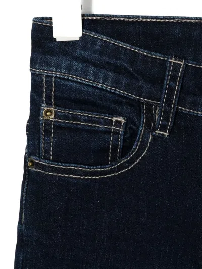 Bosswear Embossed-logo Jeans In Blue