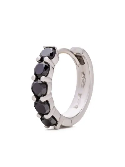 Munnu The Gem Palace 18kt White Gold Hoop Diamond Earring
