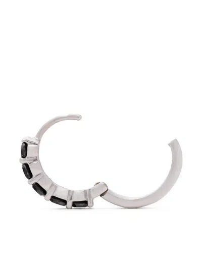 Munnu The Gem Palace 18kt White Gold Hoop Diamond Earring