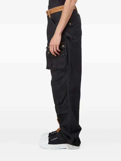 (d)ivision Two-tone Cargo Trousers In Multi