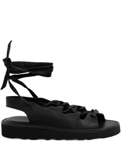 Fracap Lace-up Leather Sandals