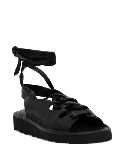 Fracap Lace-up Leather Sandals