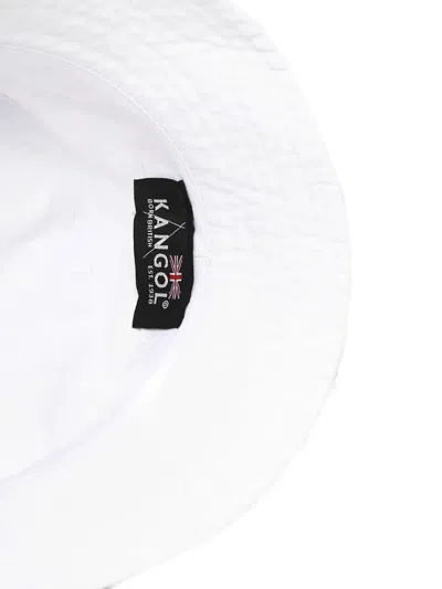 Kangol Kangaroo Logo Bucket Hat In White