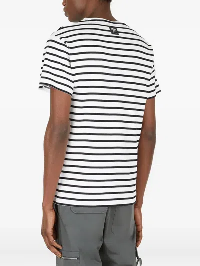 More Joy Striped Logo-patch T-shirt