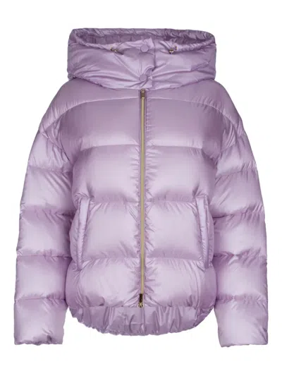 Iblues Maine Hooded Quilted Jacket In Purple