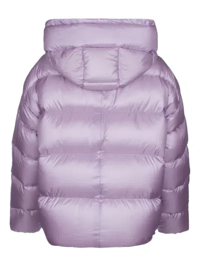 Iblues Maine Hooded Quilted Jacket In Purple