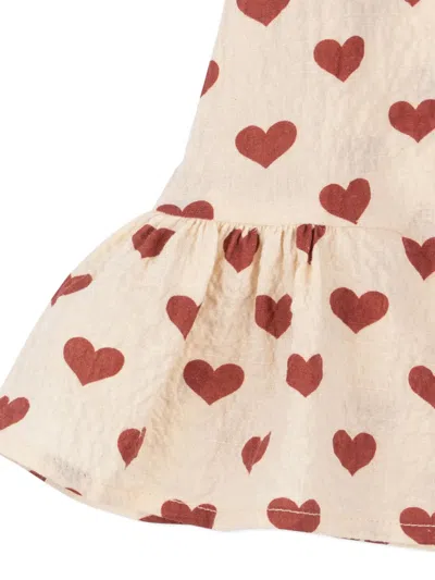 Konges Sløjd Heart-print Ruffled Blouse In Pink
