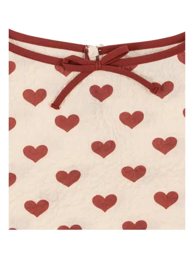 Konges Sløjd Heart-print Ruffled Blouse In Pink