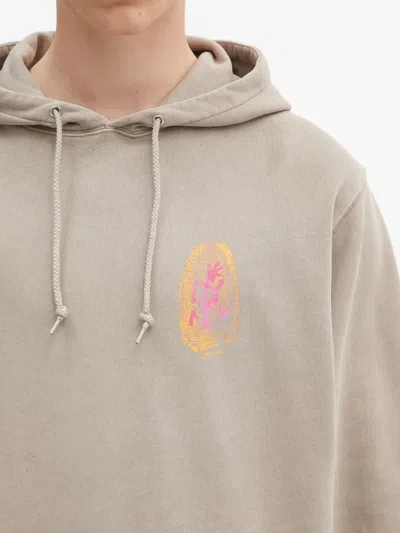Gramicci Graphic-print Hoodie In Neutral