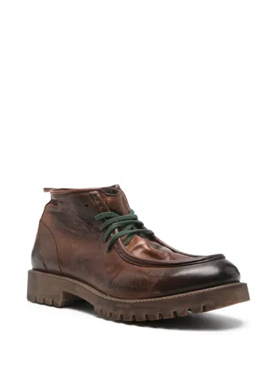 Leqarant Lace-up Leather Boots In Brown