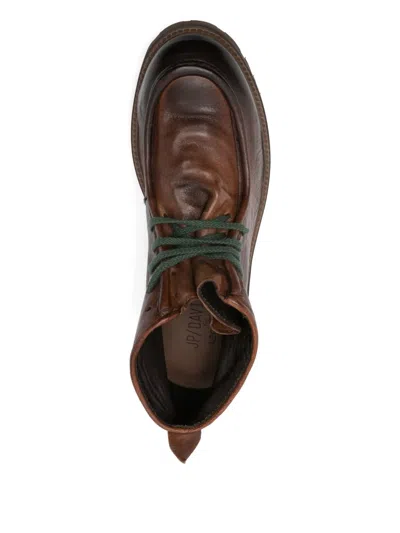 Leqarant Lace-up Leather Boots In Brown