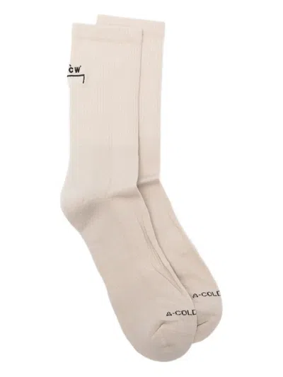 A-cold-wall* Logo-embroidered Socks In Pink