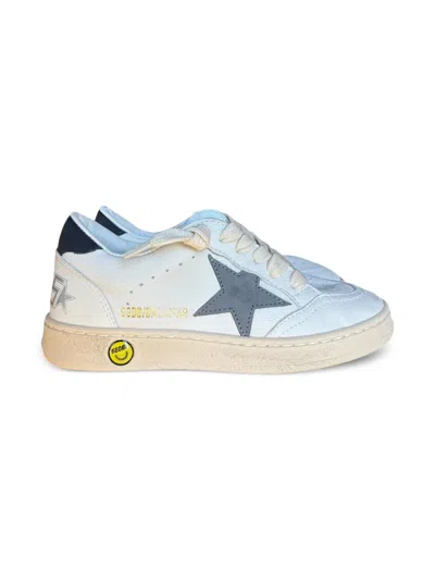 Golden Goose Ball Star Leather Sneakers In White